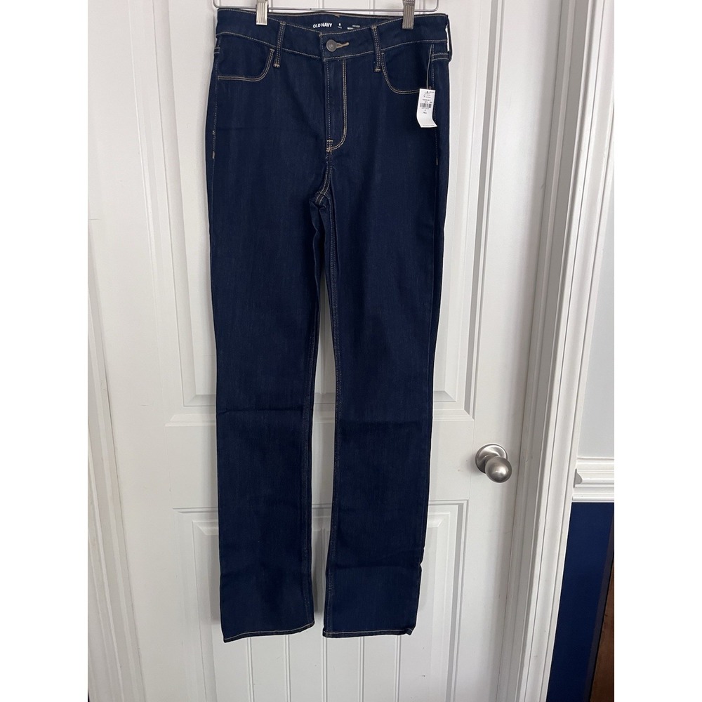 New! Old Navy Kicker‎ Bootcut Jeans Size 6 Long 34 Inseam Dark Wash Stretch 376